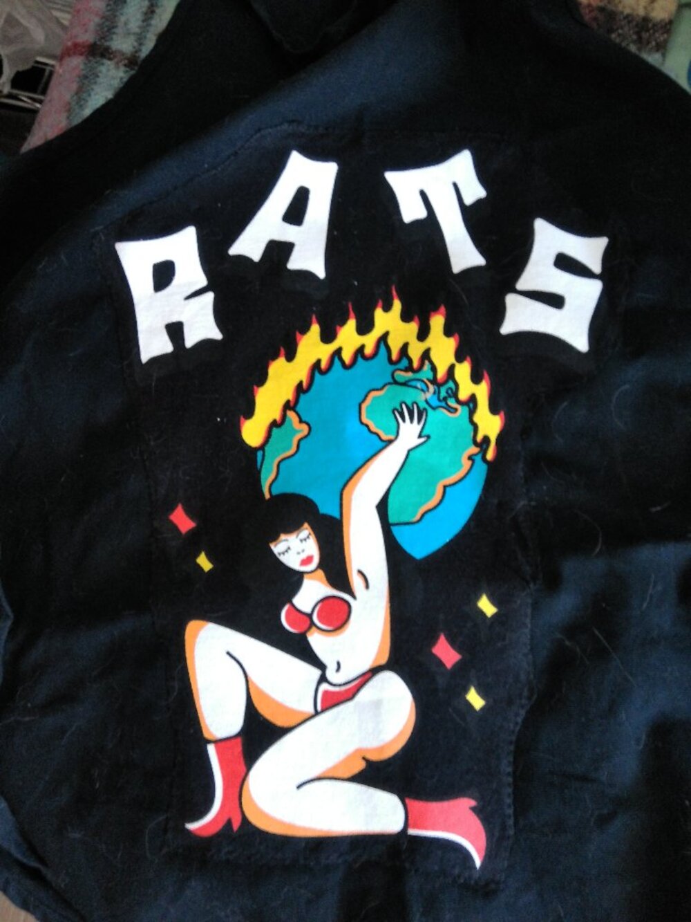 Rats Pinup Fiery Earth Handmade? Apron-Unique!